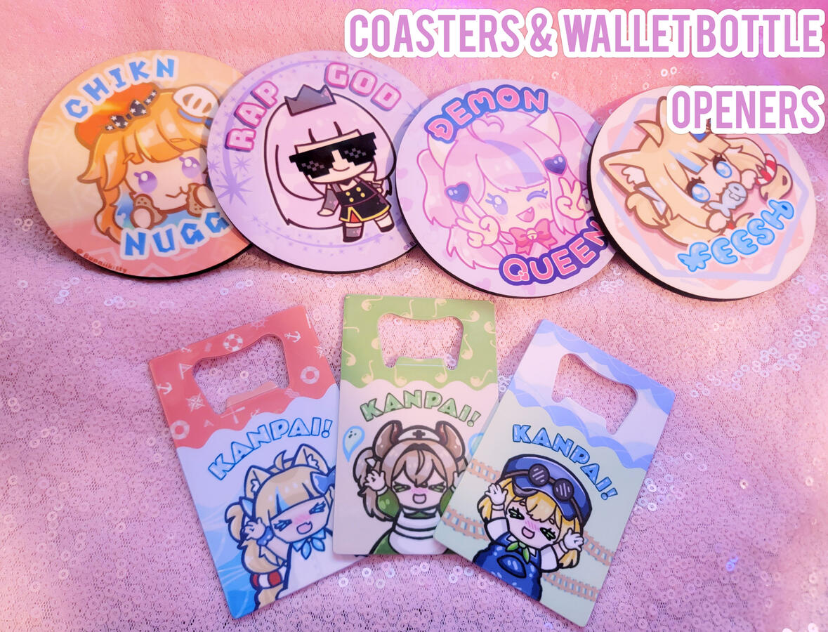 Coasters&amp; Wallet Bottle Openers