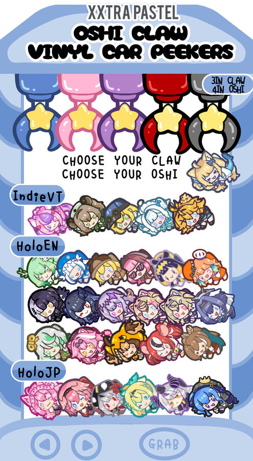 Menu for Claw Peekers